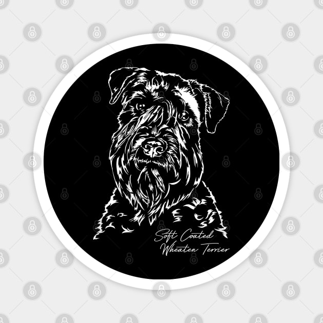 Soft Coated Wheaten Terrier dog portrait Magnet by wilsigns